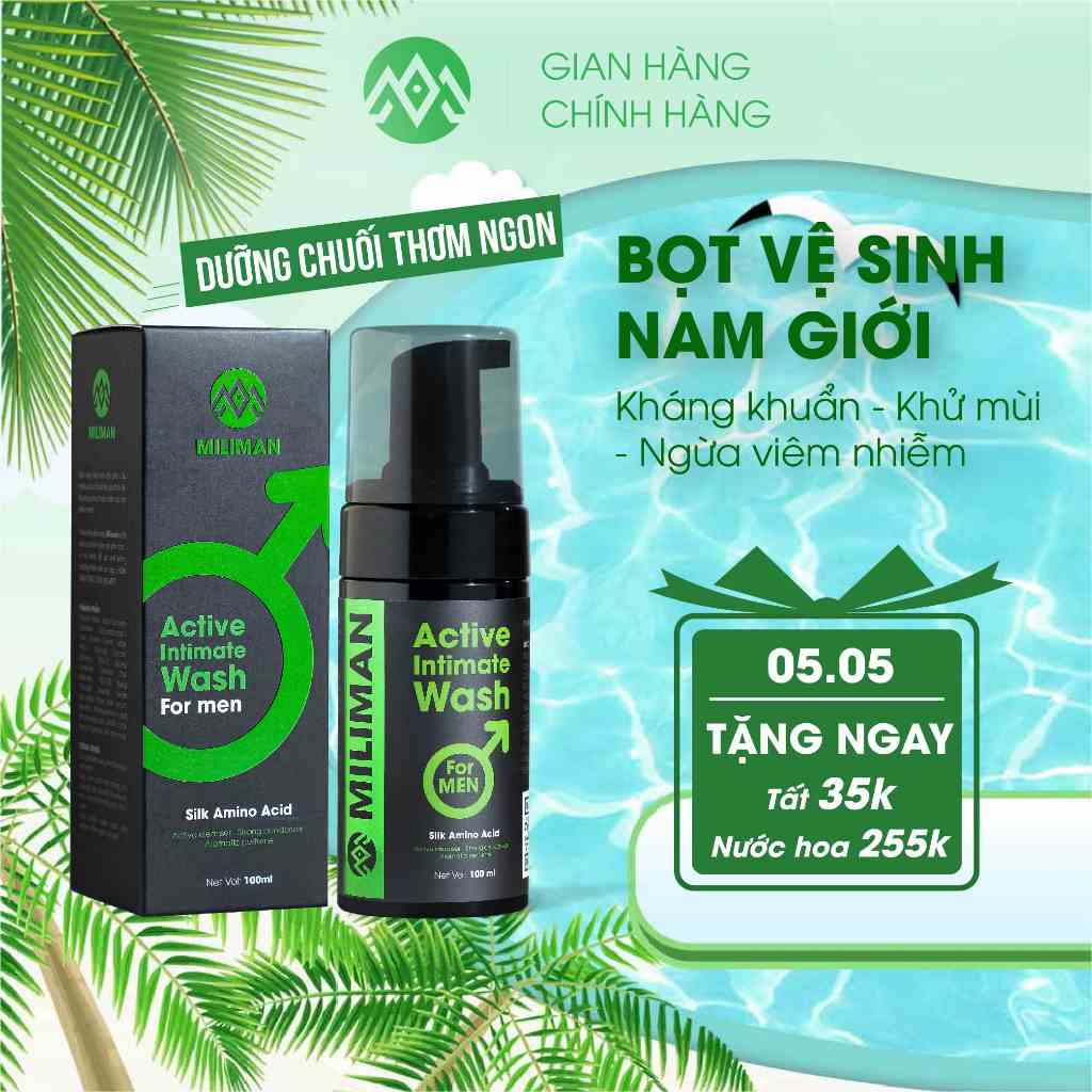 Bọt Vệ Sinh Nam Giới Cao Cấp MILIMAN Dung Tích 100ML