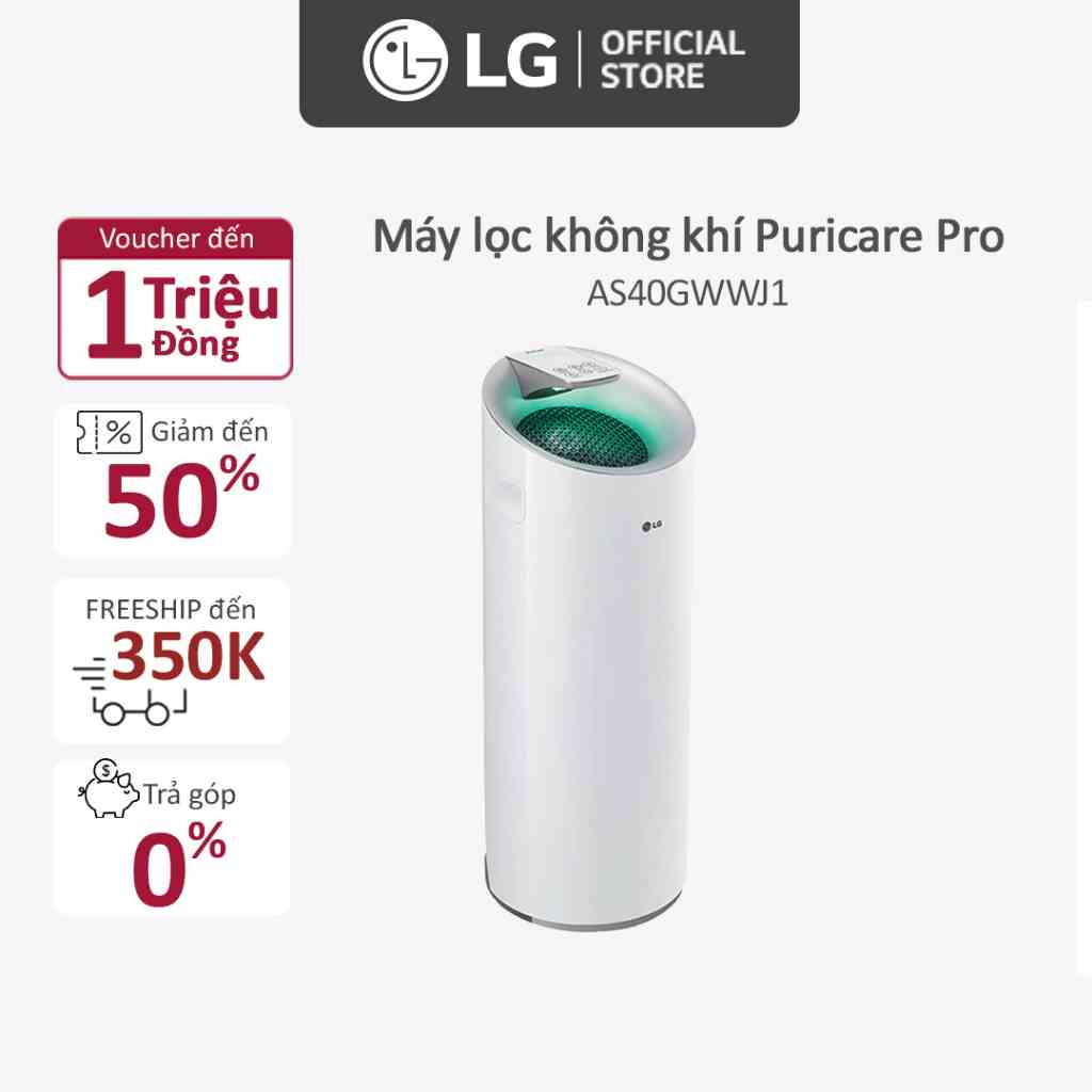 [Mã ELRE2TR giảm 8% đơn 500K] Máy lọc không khí LG Puricare Pro AS40GWWJ1