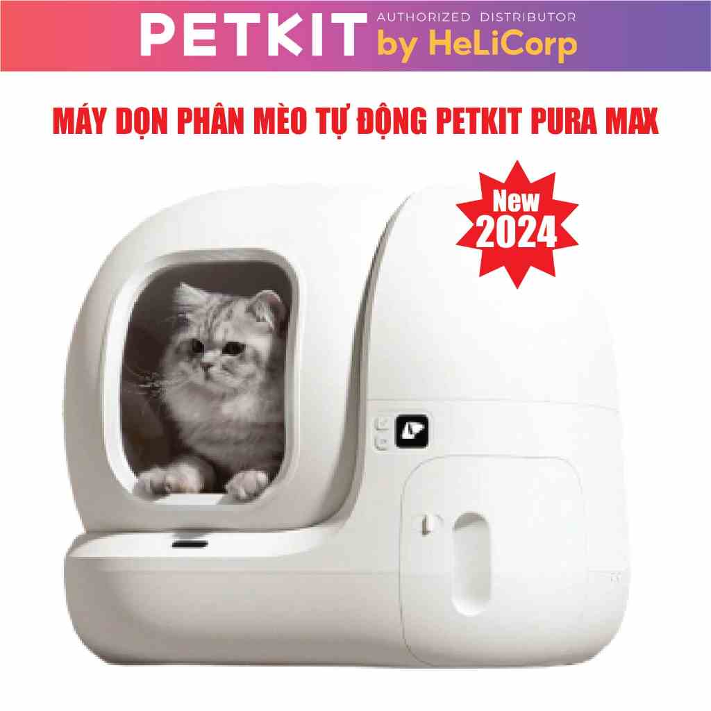 Máy Dọn Phân Mèo Tự Động Petkit Pura Max Phiên Bản 2024 Bảo Hành 12 Tháng Chính Hãng - HeLiCorp