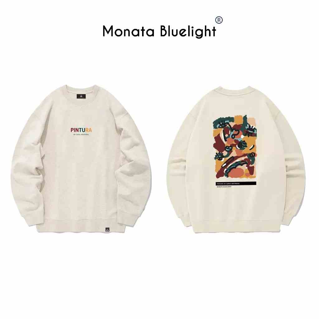 [Mua 2 giảm 7%] MONATA BLUELIGHT Pintura - Áo Sweater Fabric Premium