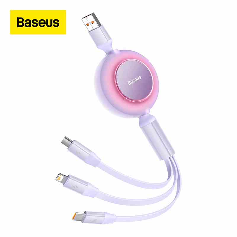 Dây Cáp Sạc USB Baseus 100W / 66W 3 Trong 1 Chuyên Dụng Cho Macbook Samsung Xiaomi iPhone 14