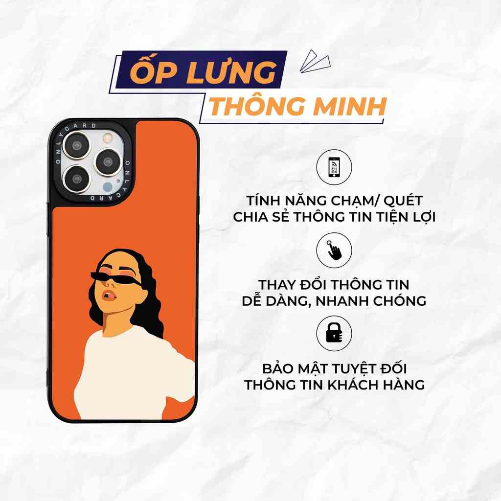 Ốp lưng thông minh ONLYCARD_Hey Girl_45/Dành cho các dòng IPhone 7/7plus/8/8plus/x/xr/xs/11/12/13/14/pro/promax