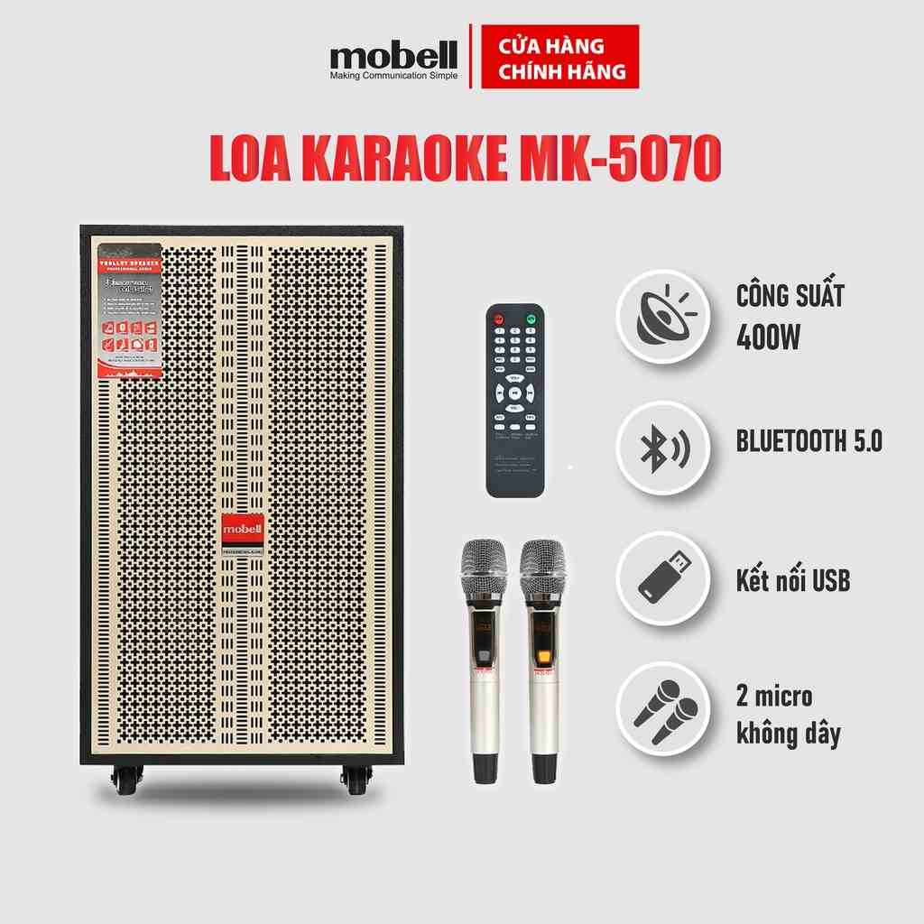 Loa kéo bluetooth Mobell  5070-OL đa dạng kết nối công suất lớn 400W bảo hành 12 tháng