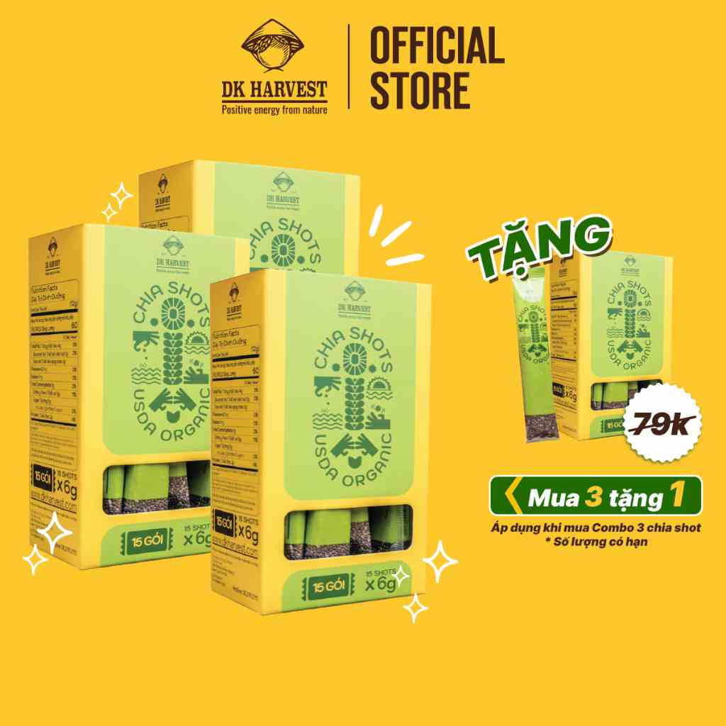 [Quà tặng] Combo 3 Hộp chia shot DK Harvest - tặng kèm 1 hộp chia shot (1 hộp 15 shot) 15x6g