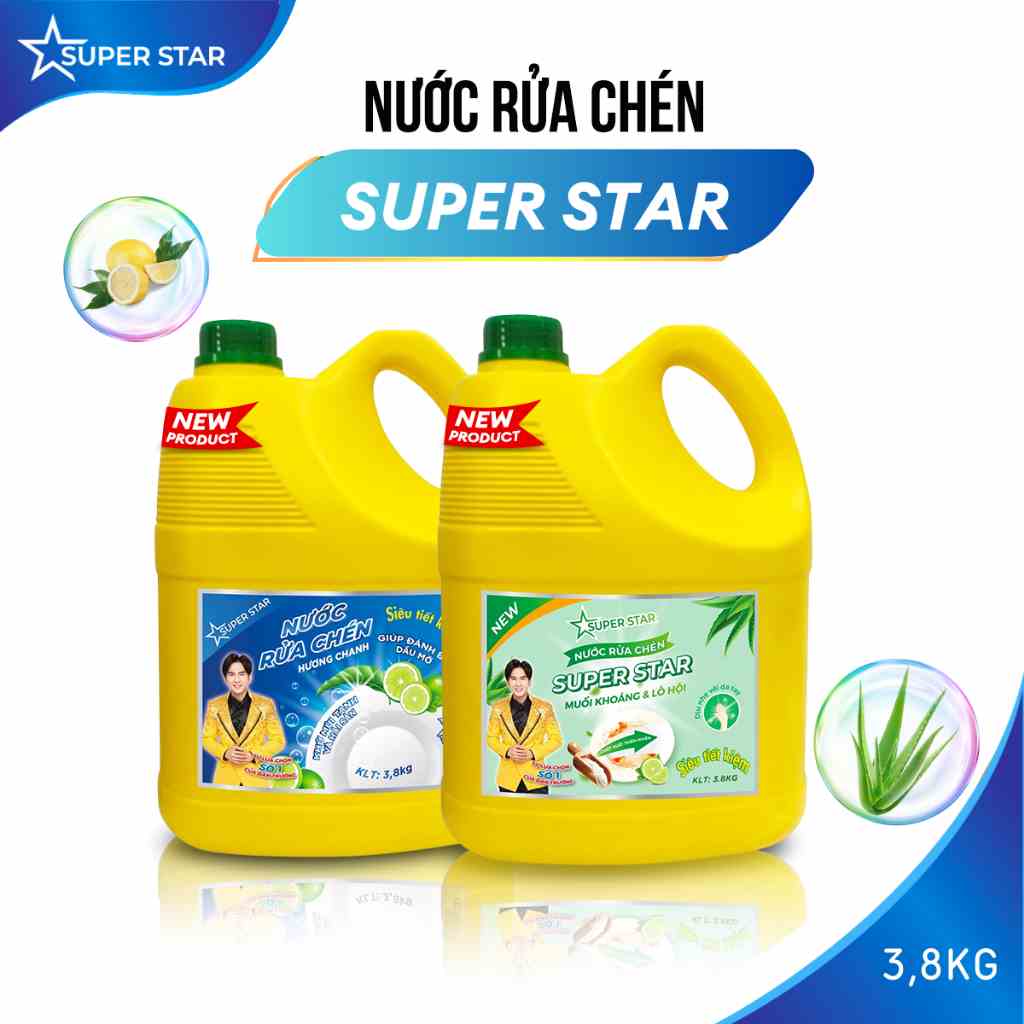 [Mã BMLTA35 giảm đến 35K đơn 99K] Nước Rửa Chén SUPER STAR - 3,8kg