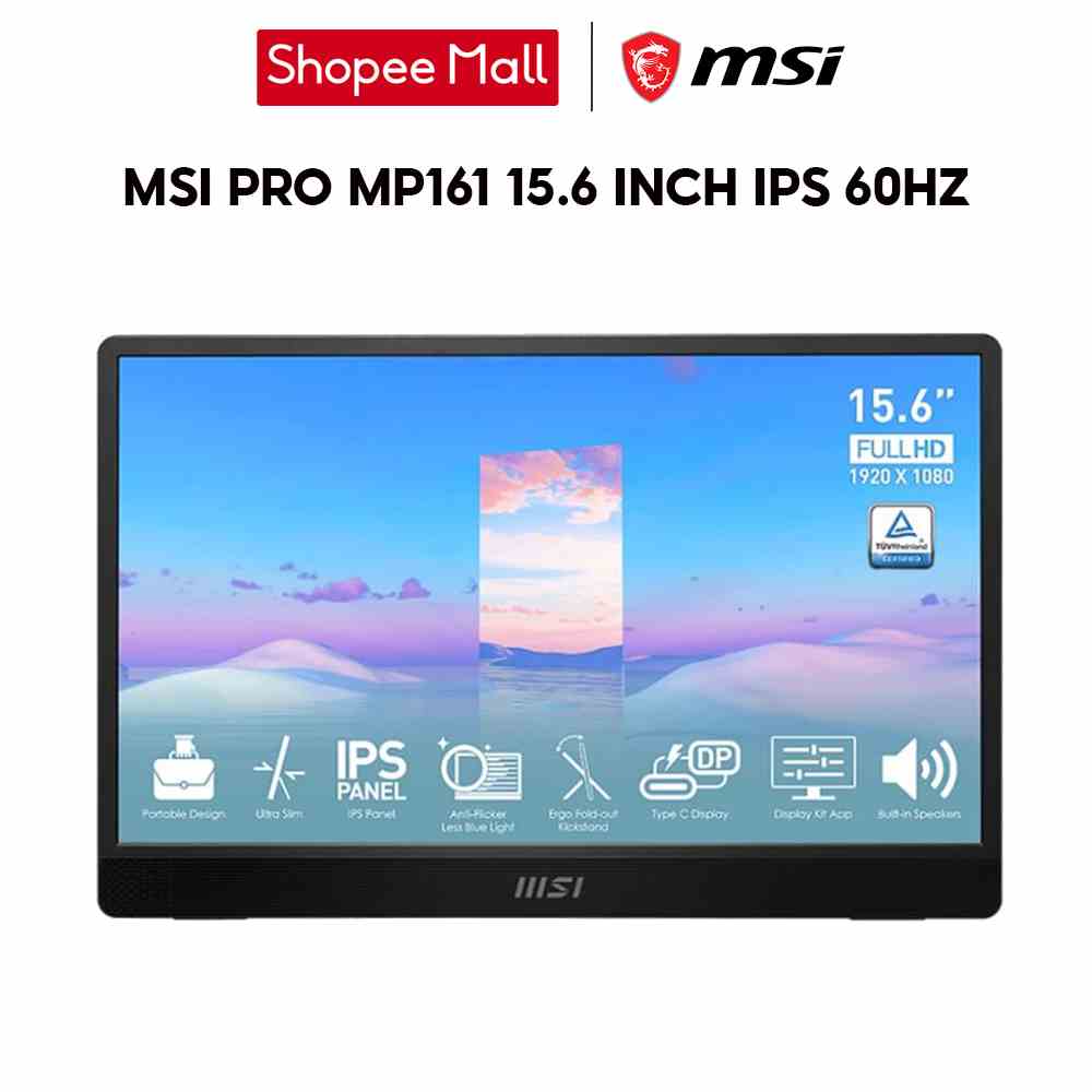 [Mã ELCL7 giảm 7% đơn 300K] Màn Hình Di Động MSI PRO MP161 15.6 inch IPS 60Hz