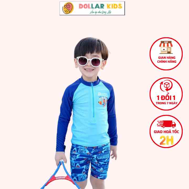 Bộ Đồ Bơi Cao Cấp DollarKids Kèm Nón Dành Cho Bé Trai