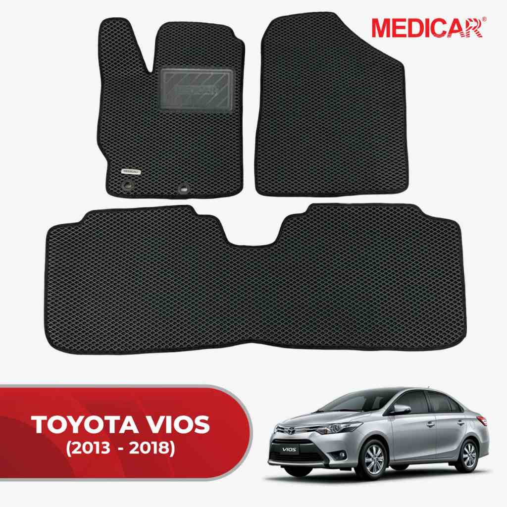 Thảm lót sàn ô tô Toyota Vios (2013 - 2018) - chống nước, không mùi, ngăn bụi bẩn