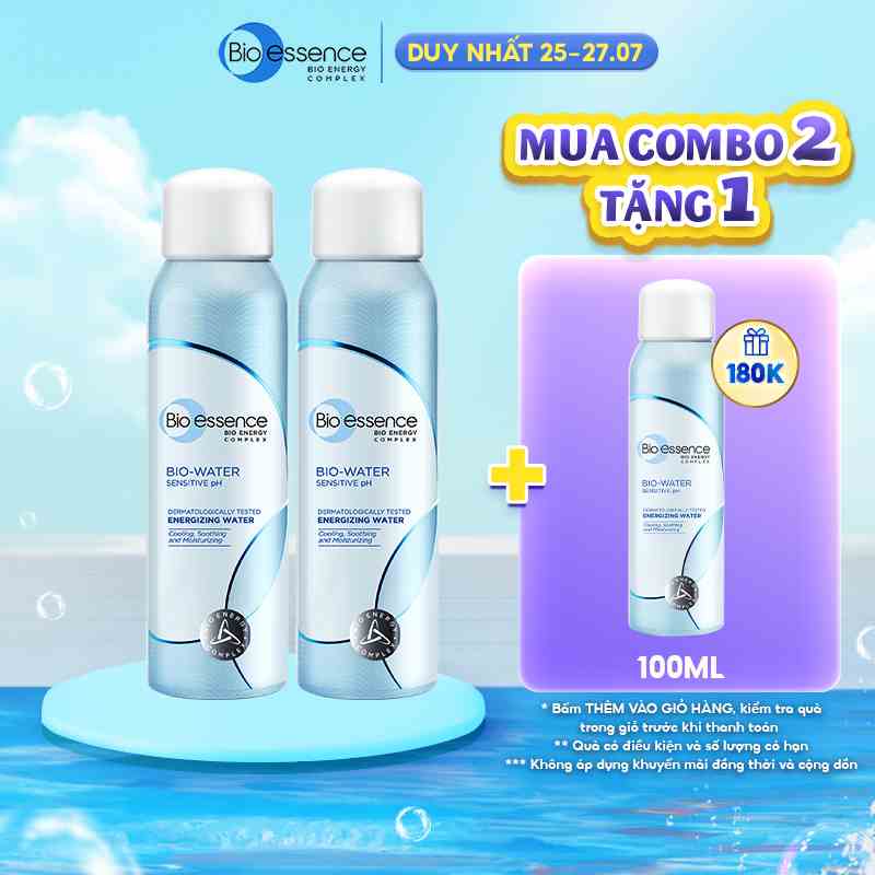 Combo 2 Nước xịt khoáng dưỡng da Bio-Water Energizing Water 100ml/chai