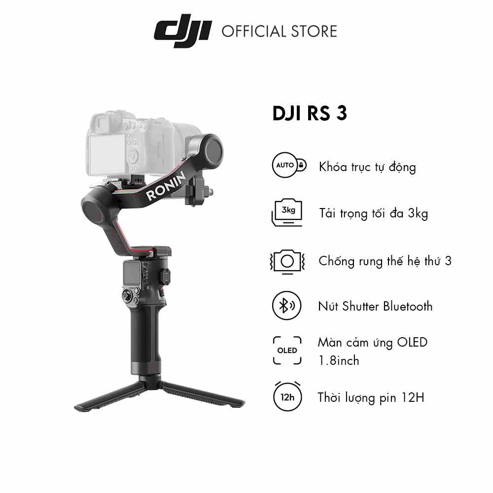 DJI Ronin RS 3 Gimbal Chống Rung Máy Ảnh - Hàng chính hãng