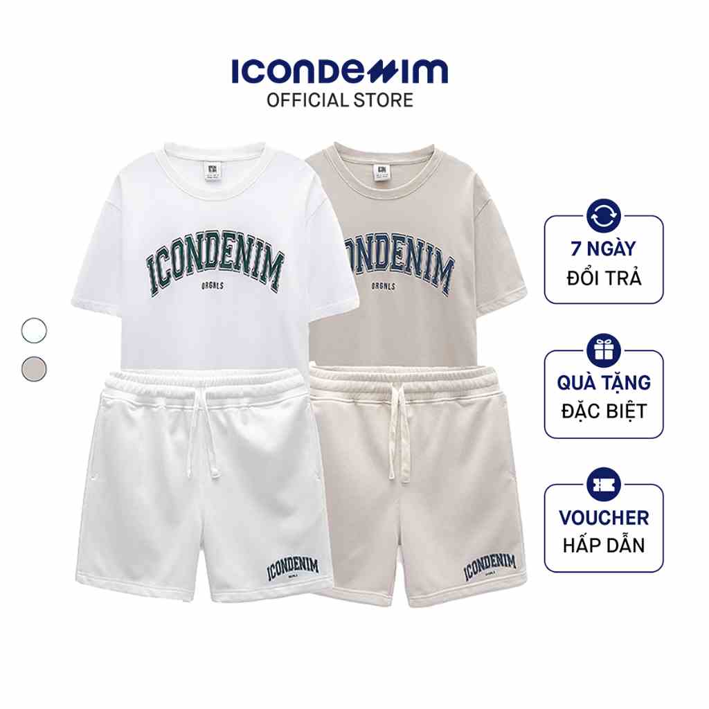 Set Đồ Ngắn Nỉ Chân Cua Cotton Nam ICONDENIM Regular Form ORGNLS SEID0007