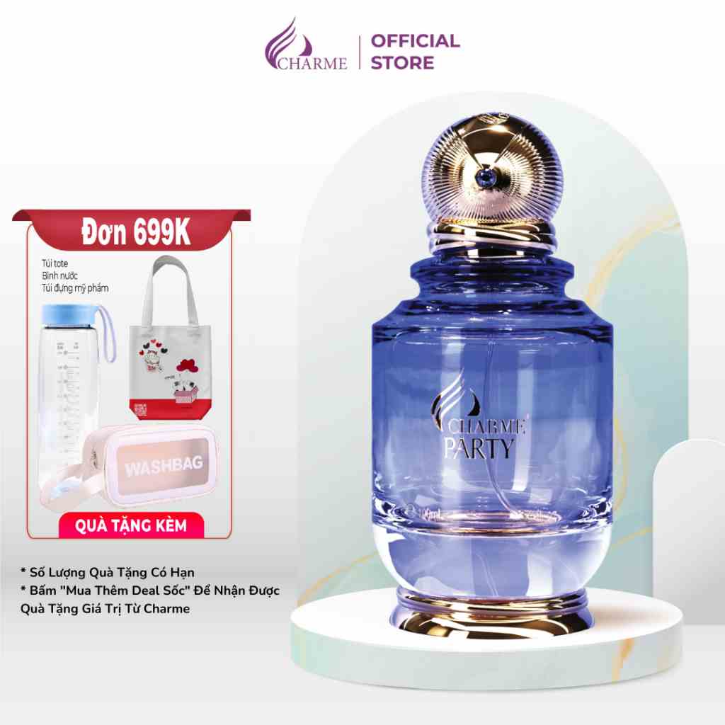 Nước hoa nữ thơm lâu, Charme Party, hương thơm quyến rũ, dành cho các buổi tiệc đêm, 100ml