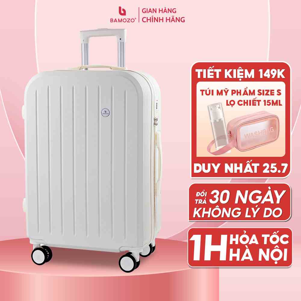 Combo Vali Bamozo 8812 Thời Trang Nhựa ABS Bền Đẹp Chống Va Đập Bảo Hành 5 Năm