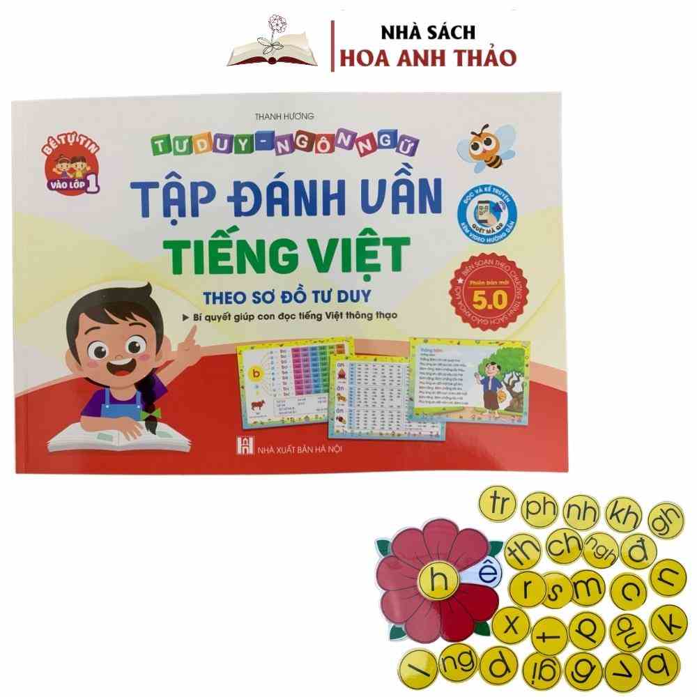 Sách - Combo Tập Đánh Vần Tiếng Việt 5.0 Và Bộ Hoa Xoay Học Chữ Cái Ghép Vần