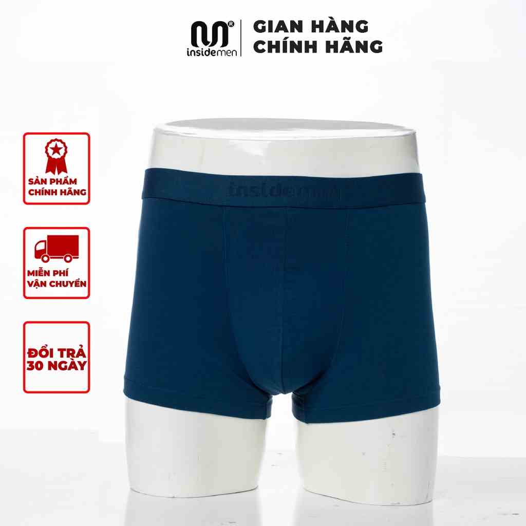 Quần lót nam INSIDEMEN co giãn đủ size, quần sịp nam Boxer nhiều màu đẹp chất liệu cotton mềm mại IBX015