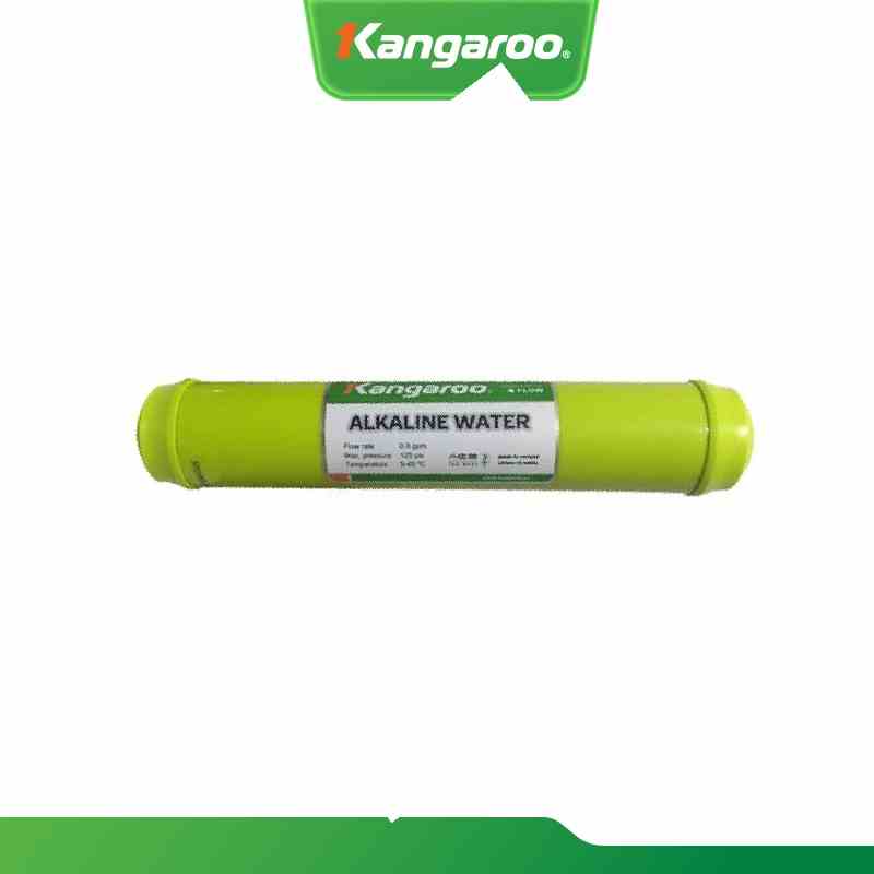 Lõi lọc số 7 Kangaroo ALKALINE, 2 đầu, thân mầu xanh cốm, nắp mầu xanh cốm nối nhanh(XB)