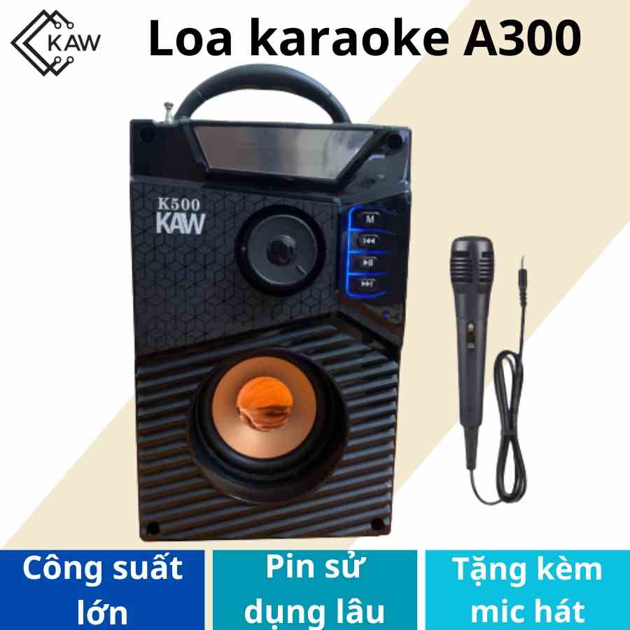 Loa bluetooth a300 (k500), nghe nhạc di động giá rẻ,tặng kèm mic