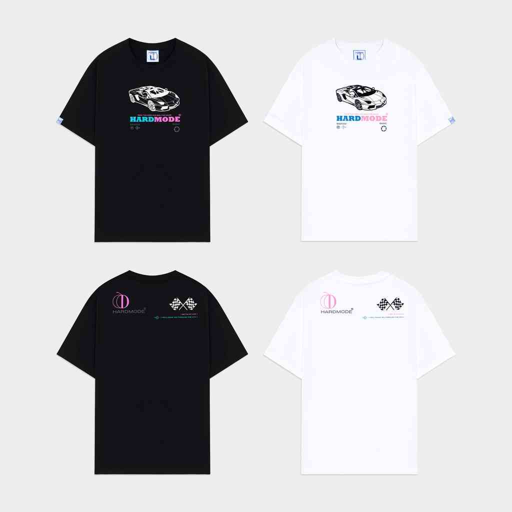 [Mã AFFNGUI giảm 20K đơn từ 99K] Áo thun nam nữ chất vải cotton over size local brand Hard Mode Car Tee