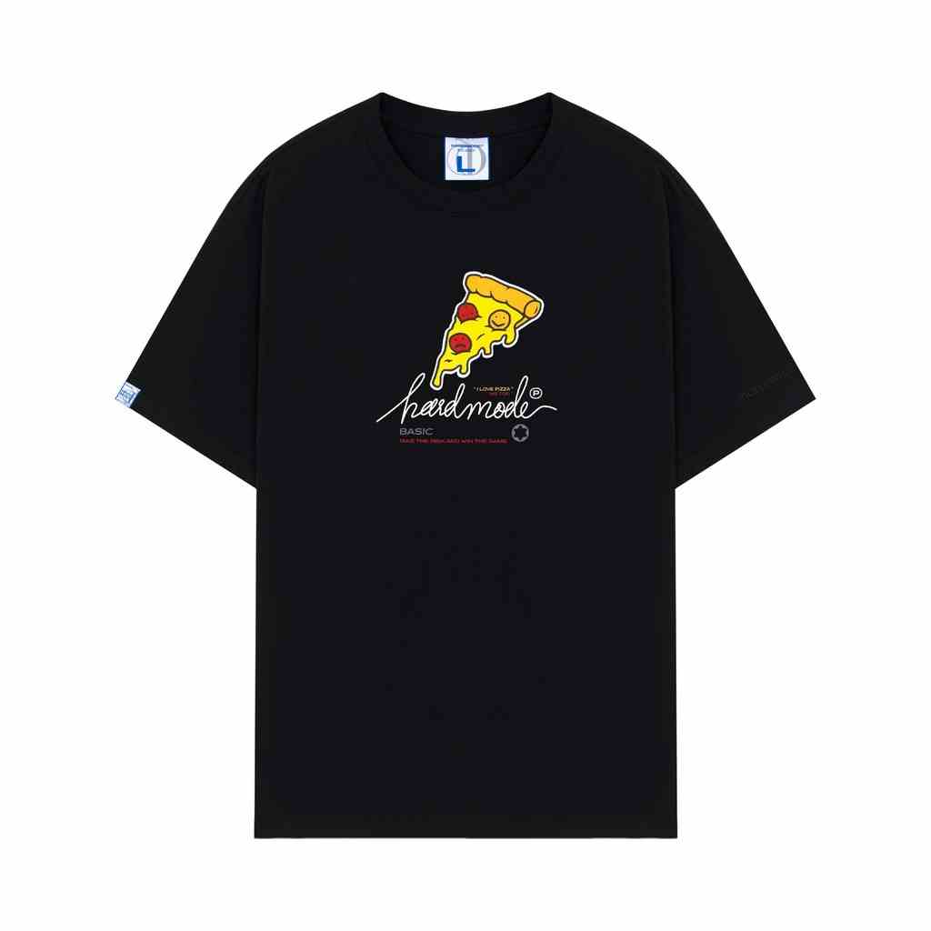 [Mã AFFNGUI giảm 20K đơn từ 99K] Áo thun nam nữ chất vải cotton form oversize local brand Hard Mode Pizza Tee