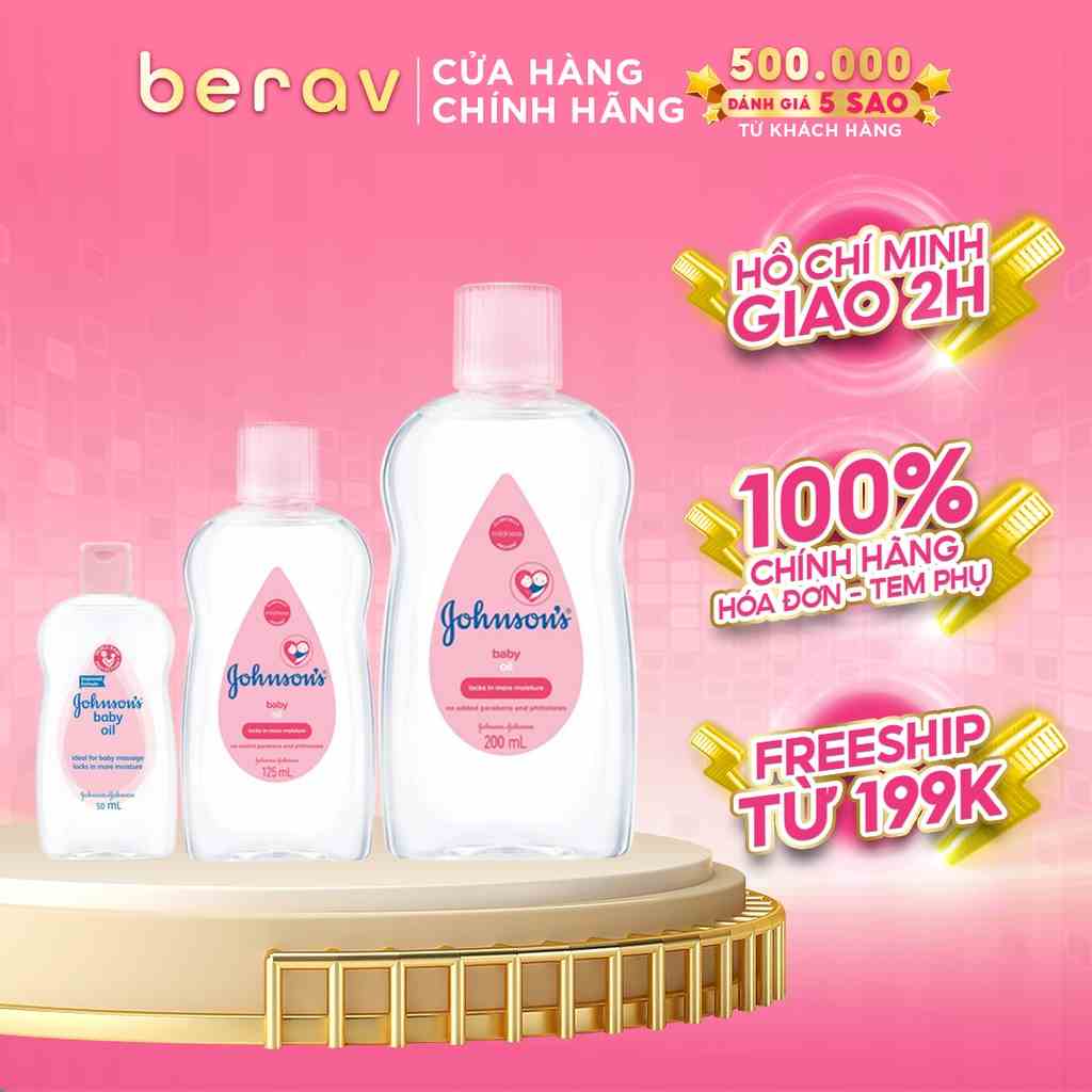 Dầu Dưỡng Ẩm Mát Xa Johnsons Baby Oil 50/125/200ml