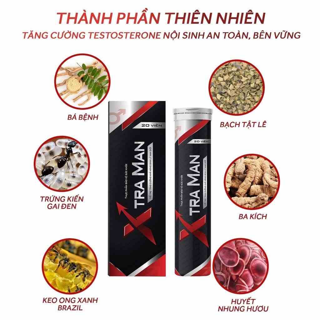 Combo 7 hộp Viên Sủi Xtraman Chính Hãng Cải Thiện Sinh Lý Nam Giới, Hỗ Trợ Yếu Sinh Lý Kéo Dài Quan Hệ Lọ 20 Viên