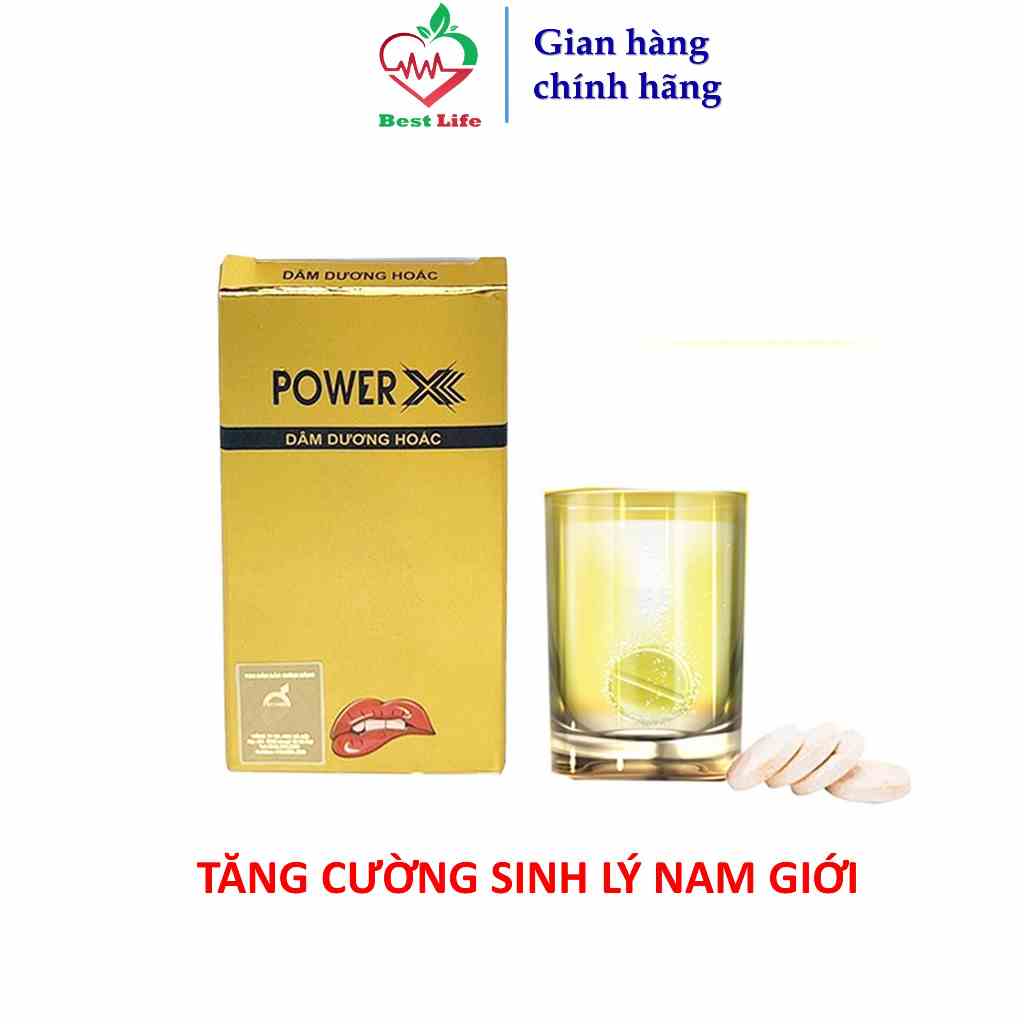 Viên sủi Powermen Power X chống xuất tinh sớm tăng cường sinh lý bổ thận tráng dương kéo dài thời gian hộp 2 và 12 viên