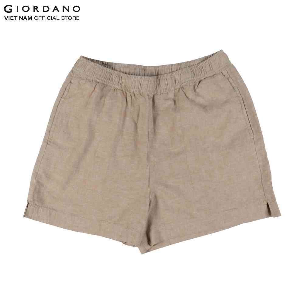 [Mã BMLTB200 giảm đến 100K đơn 499K] Quần Shorts Linen Nữ Giordano 05403209