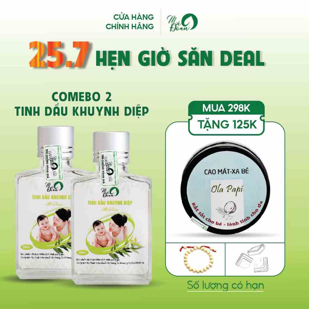 2 chai tinh dầu khuynh diệp Mệ Đoan 30ml nguyên chất cho bé giữ ấm phòng cảm lạnh xông phòng