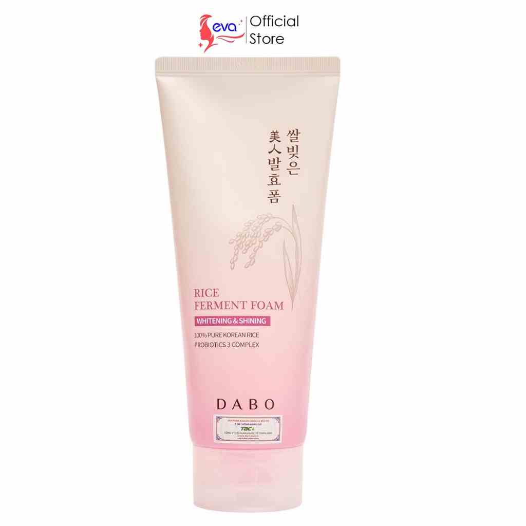 [Mã ICBFRI15 giảm 10% đơn 0đ] Sữa rửa mặt Cám gạo trắng da Dabo Rice Ferment Foam 180ml