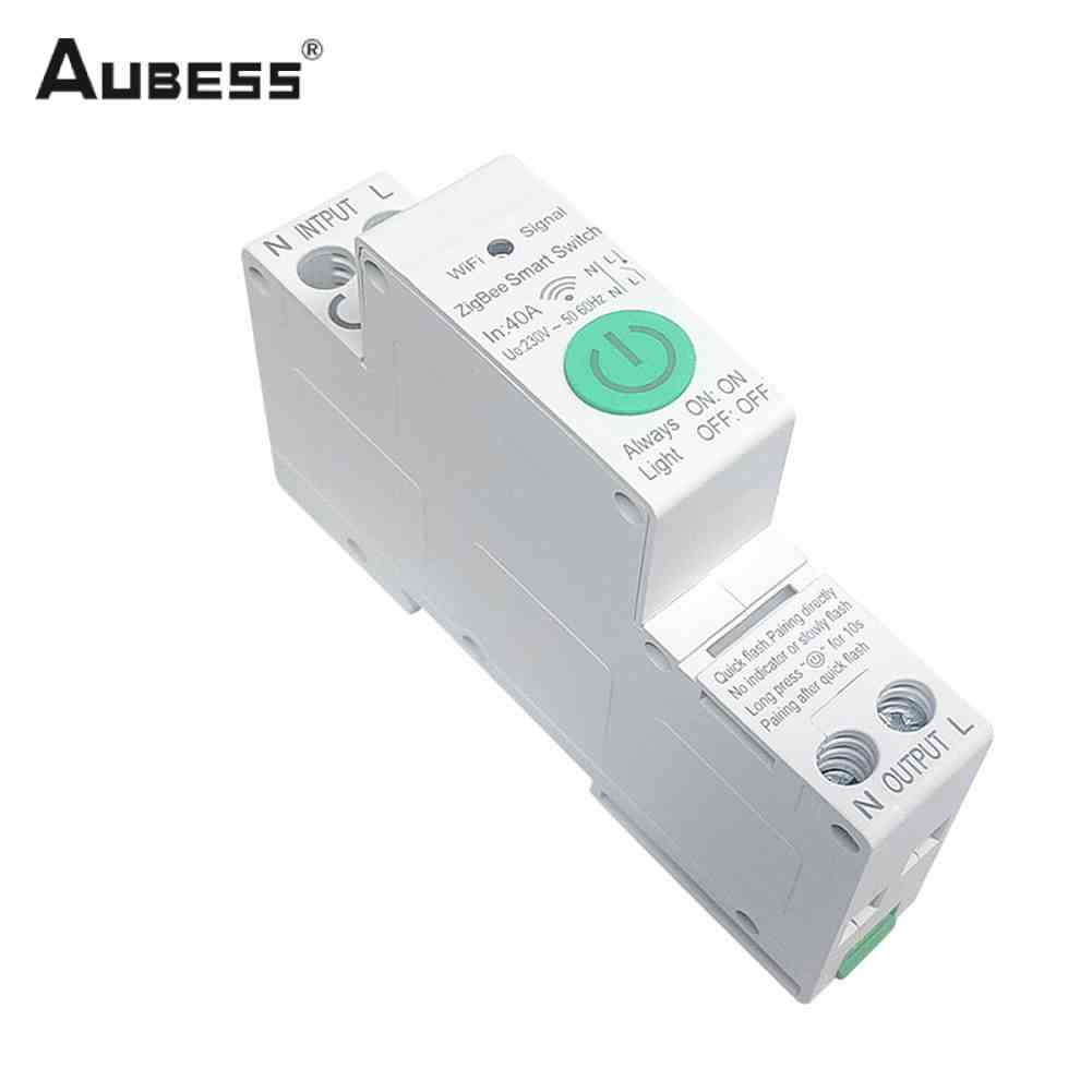 Cầu Dao Thông Minh Aubess Có Đo Sáng 1p 40a Din Rail Cho Nhà Thông Minh Không Dây Điều Khiển Từ Xa Ứng Dụng Cuộc Sống Thông Minh