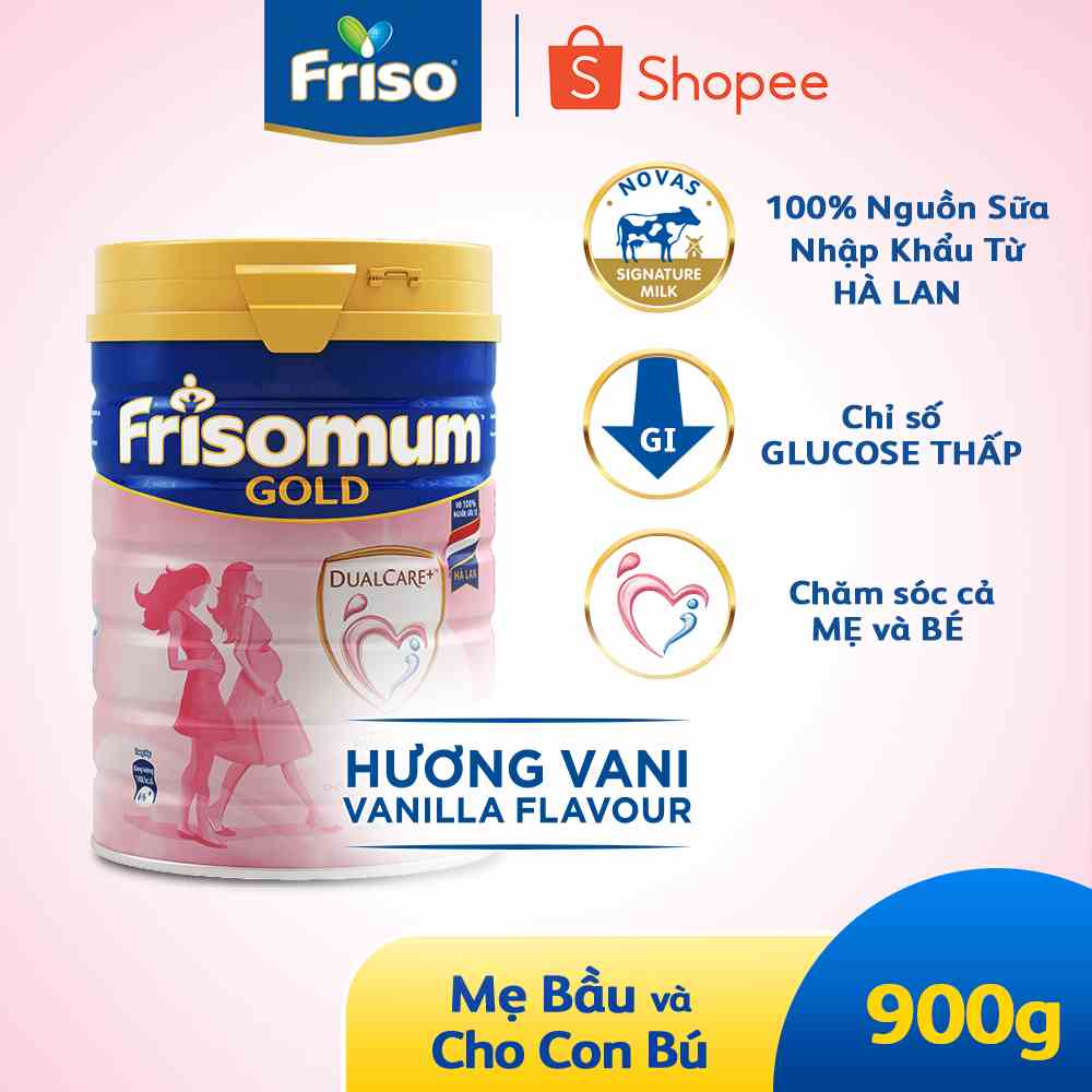 Sữa bột FRISOMUM GOLD hương VANI 900G