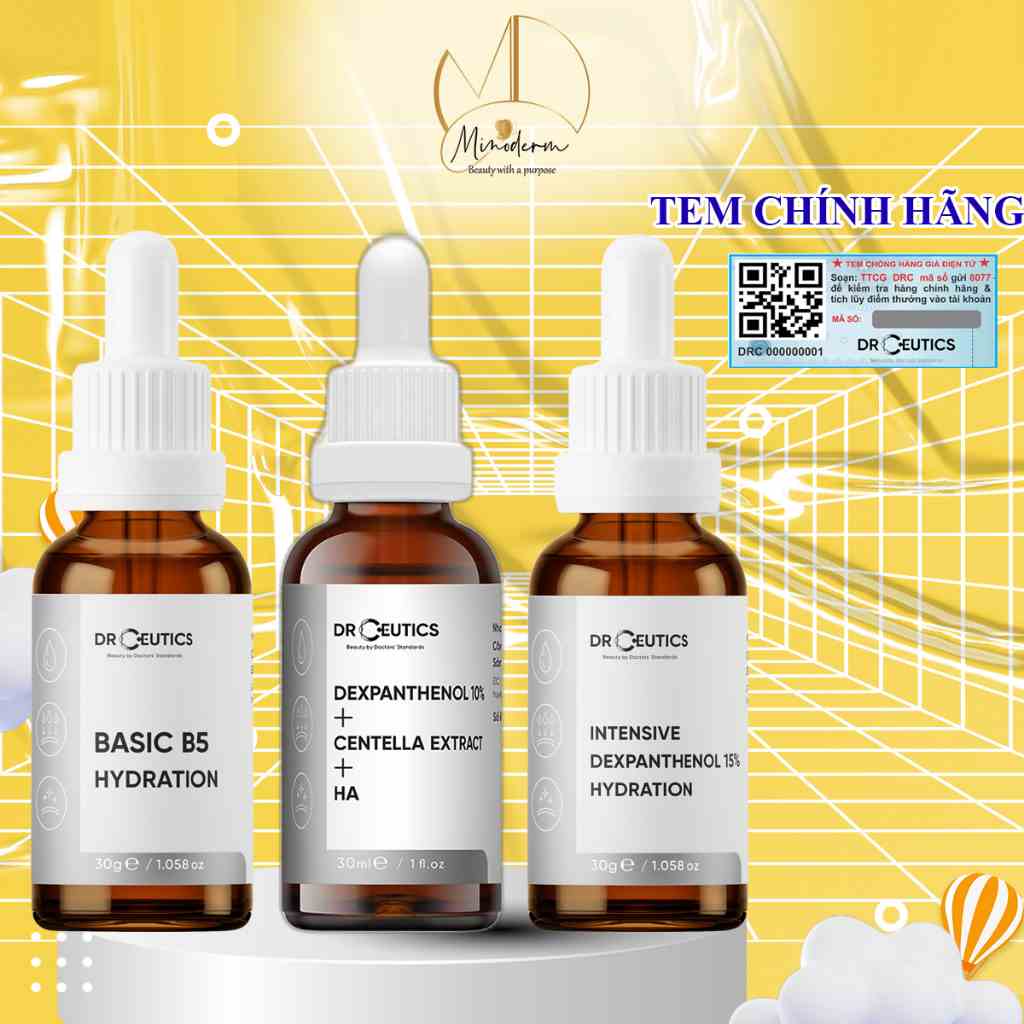 [Mã BMLT30 giảm đến 30K đơn 299K] Tinh Chất B5 DRceutics Serum cấp ẩm phục hồi toàn diện 30ml, 100ml