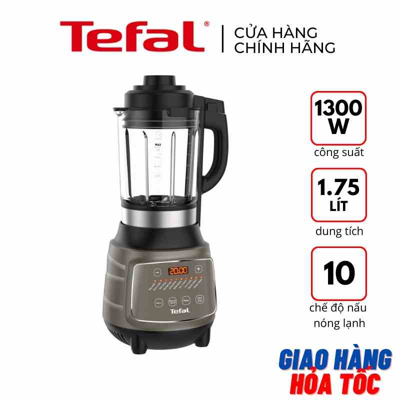 Máy xay sinh tố sữa hạt cối thủy tinh 1.7L Tefal BL967B66 1300W - Hàng chính hãng