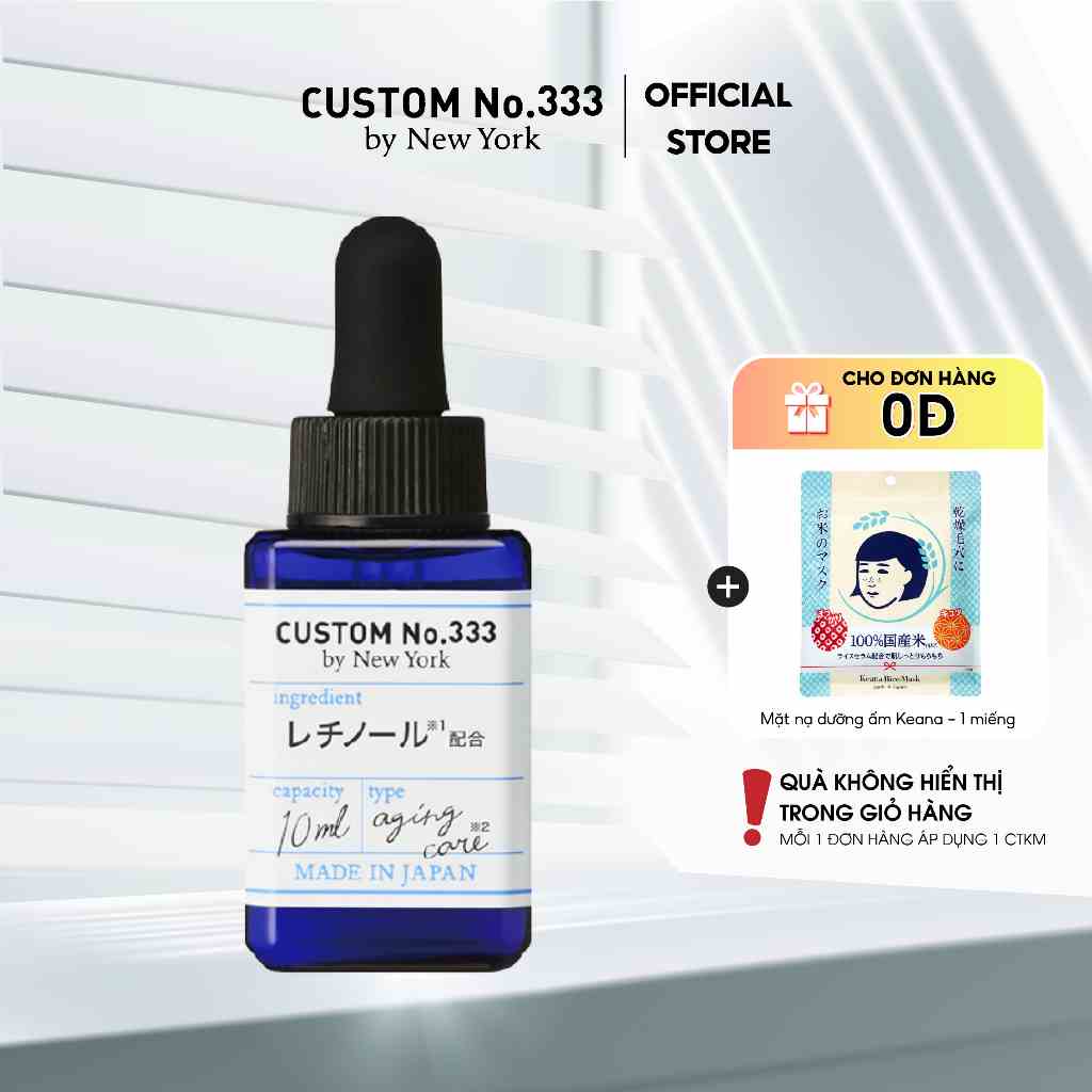 [Mã BMLTA35 giảm đến 35K đơn 99K] Tinh chất Retinol chống nhăn và trẻ hoá da Custom No.333 by NY Retinol Serum 10 mL