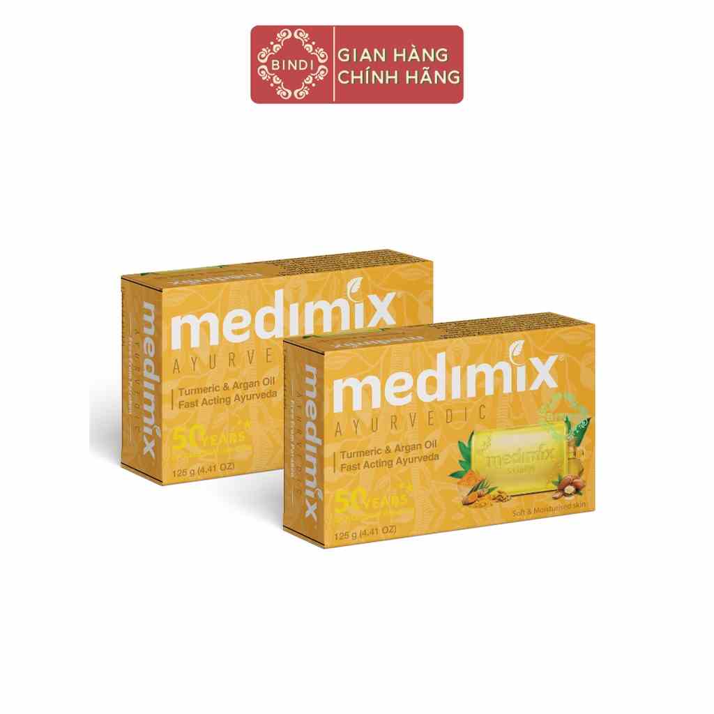 Set 2 Xà Phòng Medimix Nghệ & Dầu Argan 125g/bánh