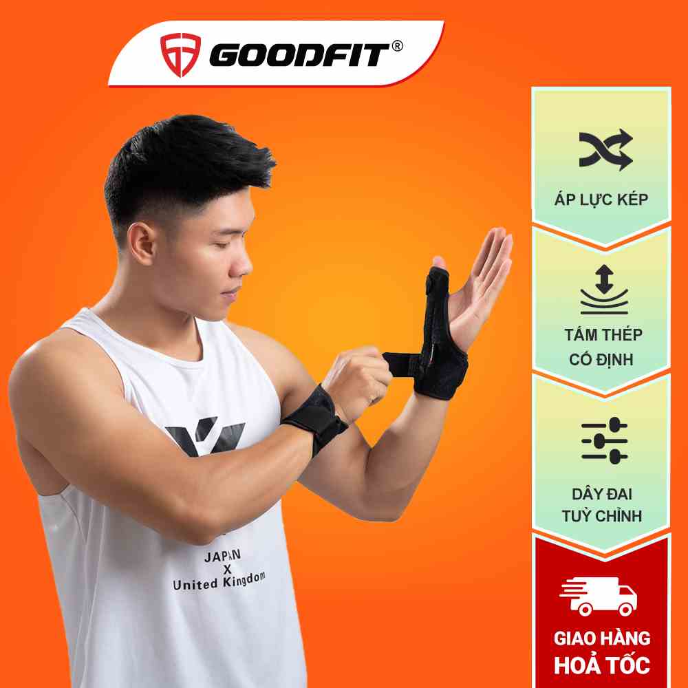 Băng nẹp ngón tay cái bảo vệ, hỗ trợ bong gân GoodFit GF305W nẹp cố định cổ tay thoáng khí