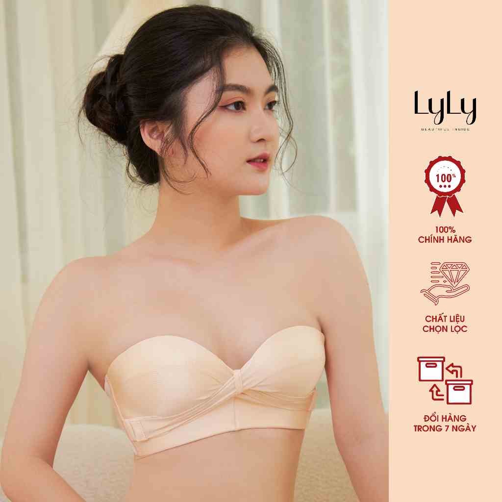 Áo Ngực Không Dây Nâng Ngực Lylylorem Cao Cấp Chống Tụt Có Khóa Cài Gom Ngực Tạo Khe Sexy AL076