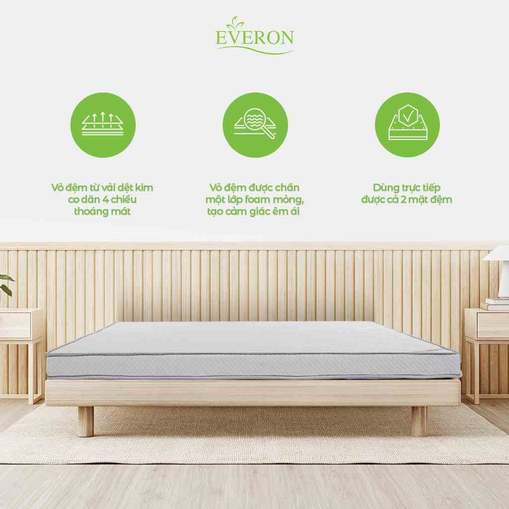 Đệm bông ép 4.0 EVERON 2 tấm vỏ chần bông nhiều kích thước