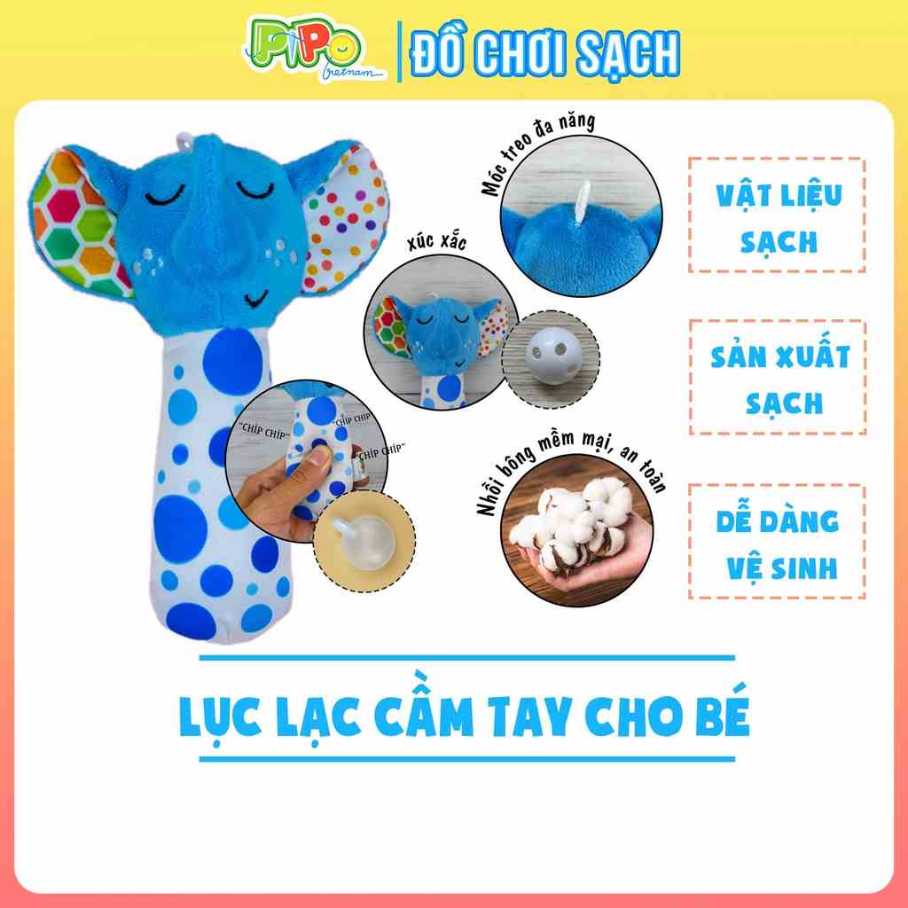 [Mã BMLTB35 giảm đến 35K đơn 99K] Lục lạc vải PiPoVietnam - Hình Voi con Mộng mơ