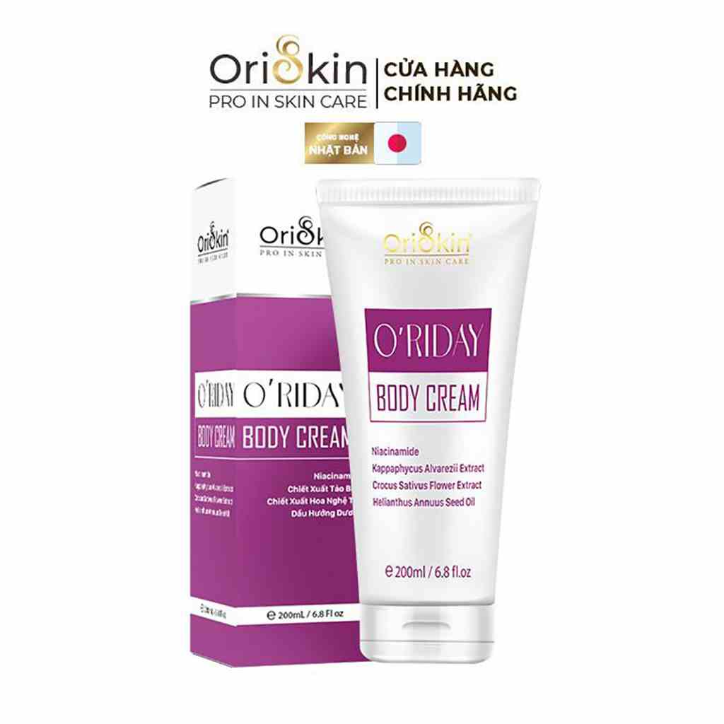 Kem Dưỡng Trắng Da Oriday Body Cream, Dưỡng Trắng Da Toàn Thân, Chống Nắng Cấp Ẩm Da Body