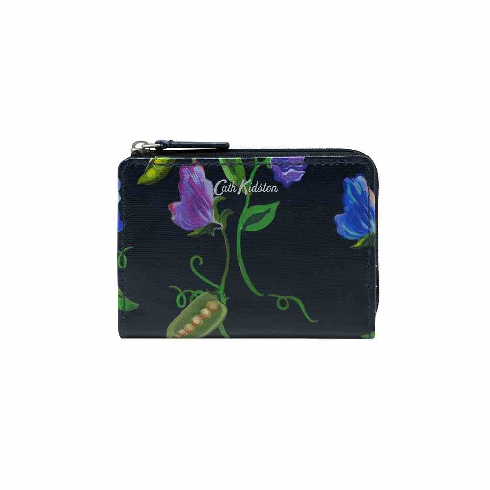 [Mã BMLTB200 giảm đến 100K đơn 499K] Cath Kidston - Ví nữ ngắn/Slim Pocket Purse - Sweet Pea - Navy -1042160