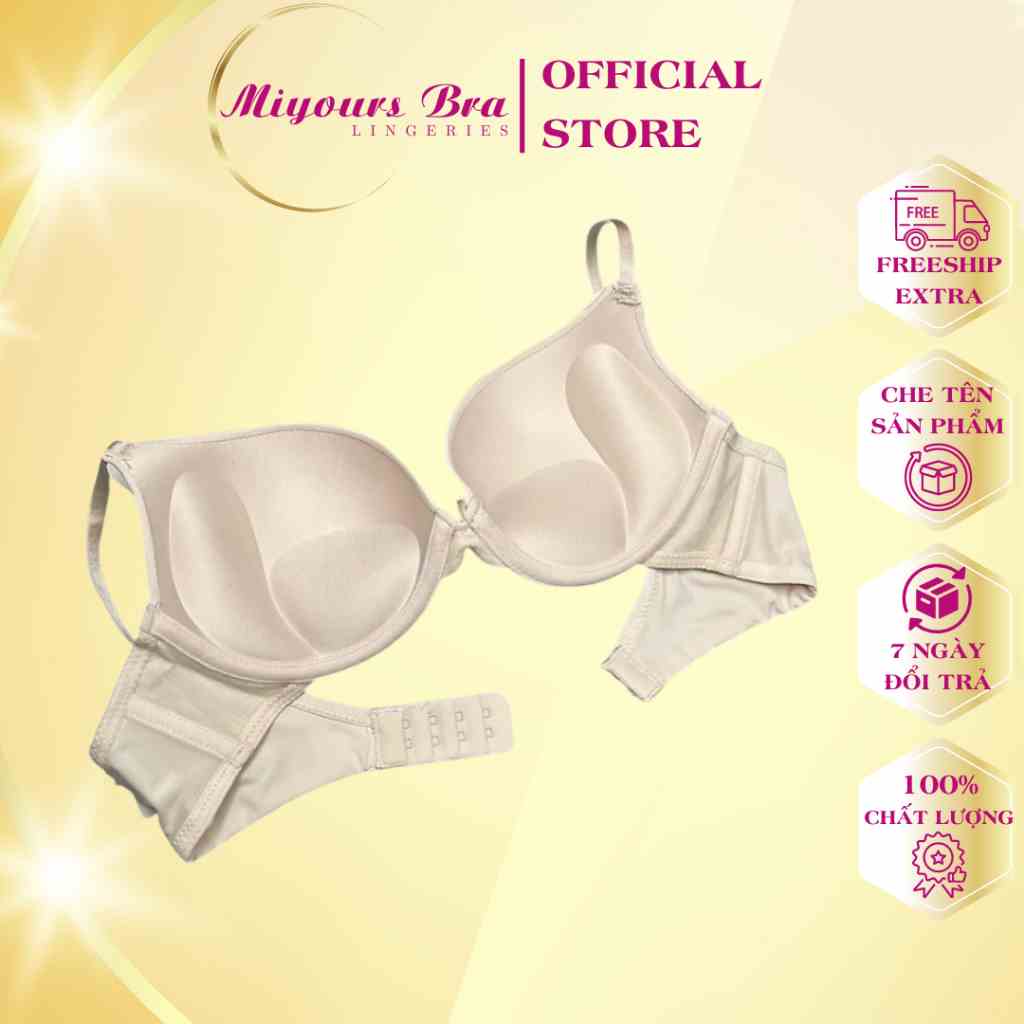 Áo lót nữ MiYours Fashion & More AL602 su trơn có gọng đệm dày mút kép siêu nâng, ôm ngực tạo khe sexy