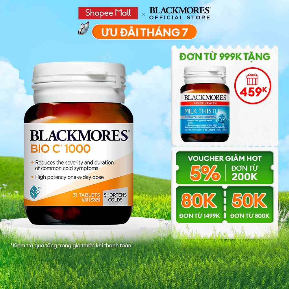 Viên Uống Bổ Sung Vitamin C Blackmores Bio C 1000mg Lọ 31 Viên