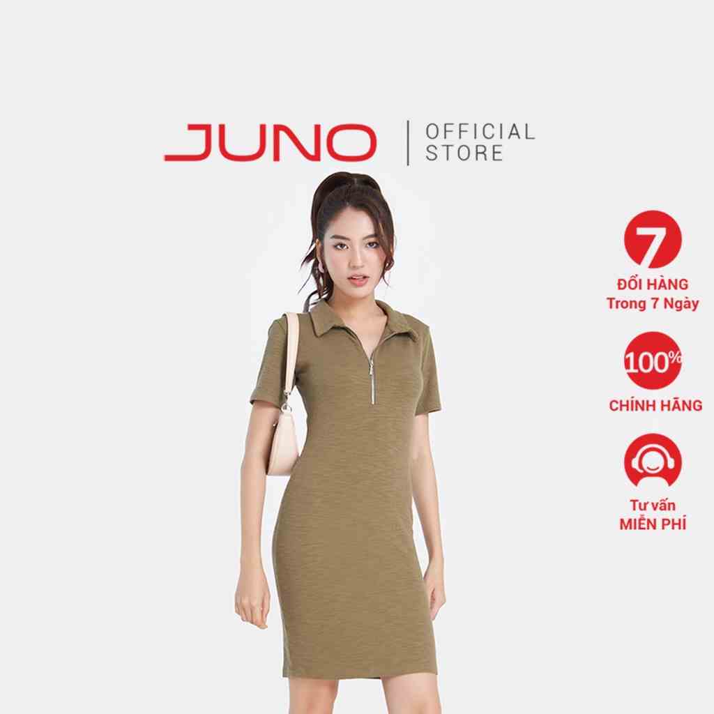 Đầm Thun Nữ Thời Trang JUNO Kiểu Dáng Cổ Sơmi JNDLU026