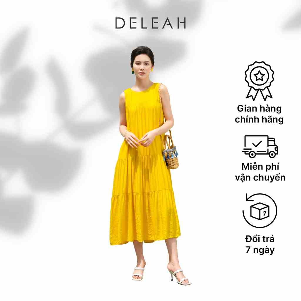 [Mã BMLTB200 giảm đến 100K đơn 499K] Đầm dáng suông De Leah thiết kế đuôi cá hai tầng vừa kín đáo vừa nữ tính mềm mại