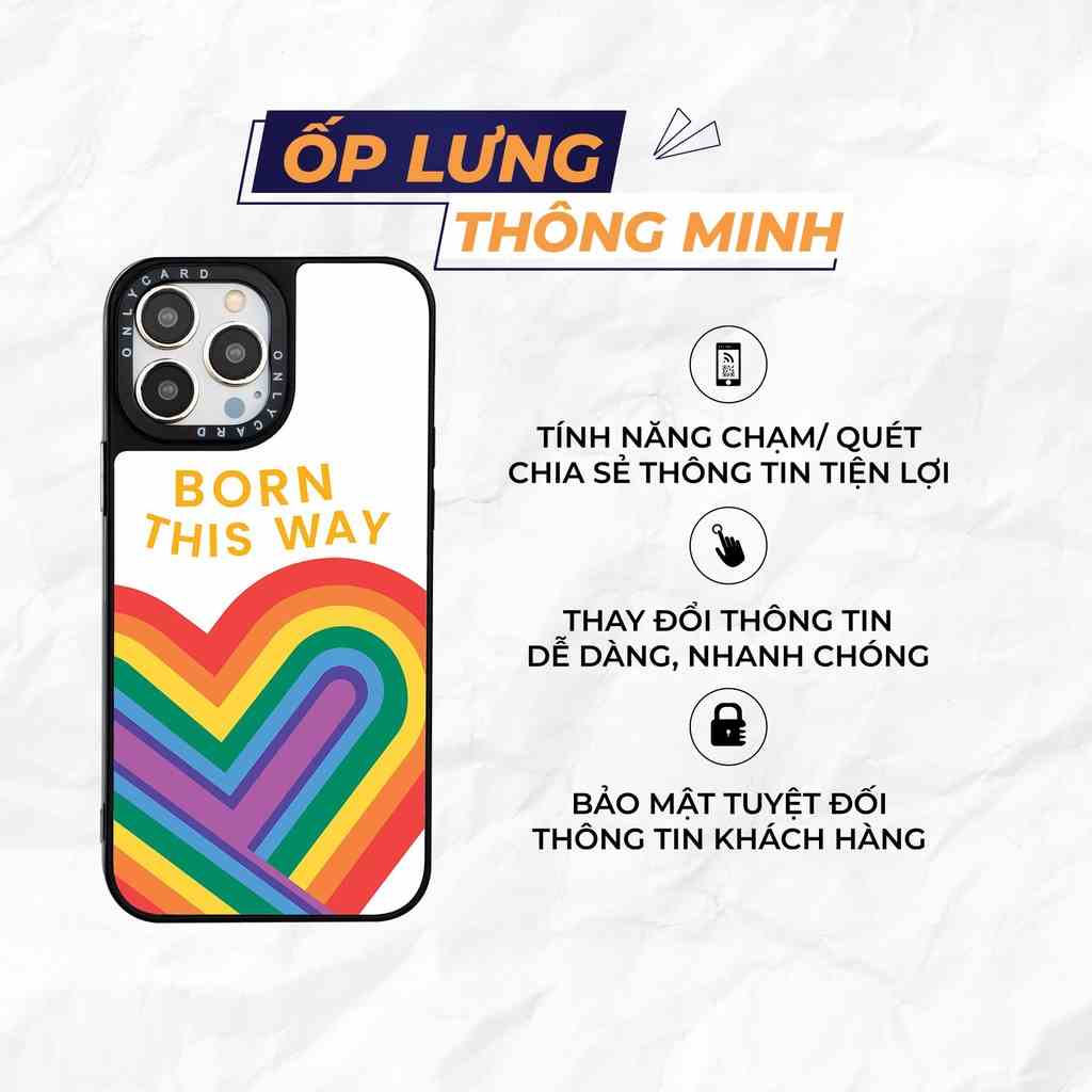 Ốp lưng thông minh ONLYCASE_BORN_56/Onlycard Dành cho các dòng IPhone 7/7plus/8/8plus/x/xr/xs/11/12/13/pro/promax