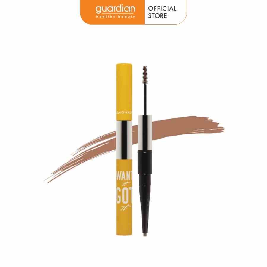 Chì Kẻ Mày 2 Đầu Lemonade Want It Got It #Natural Brown Nâu Tự Nhiên 2g+2ml