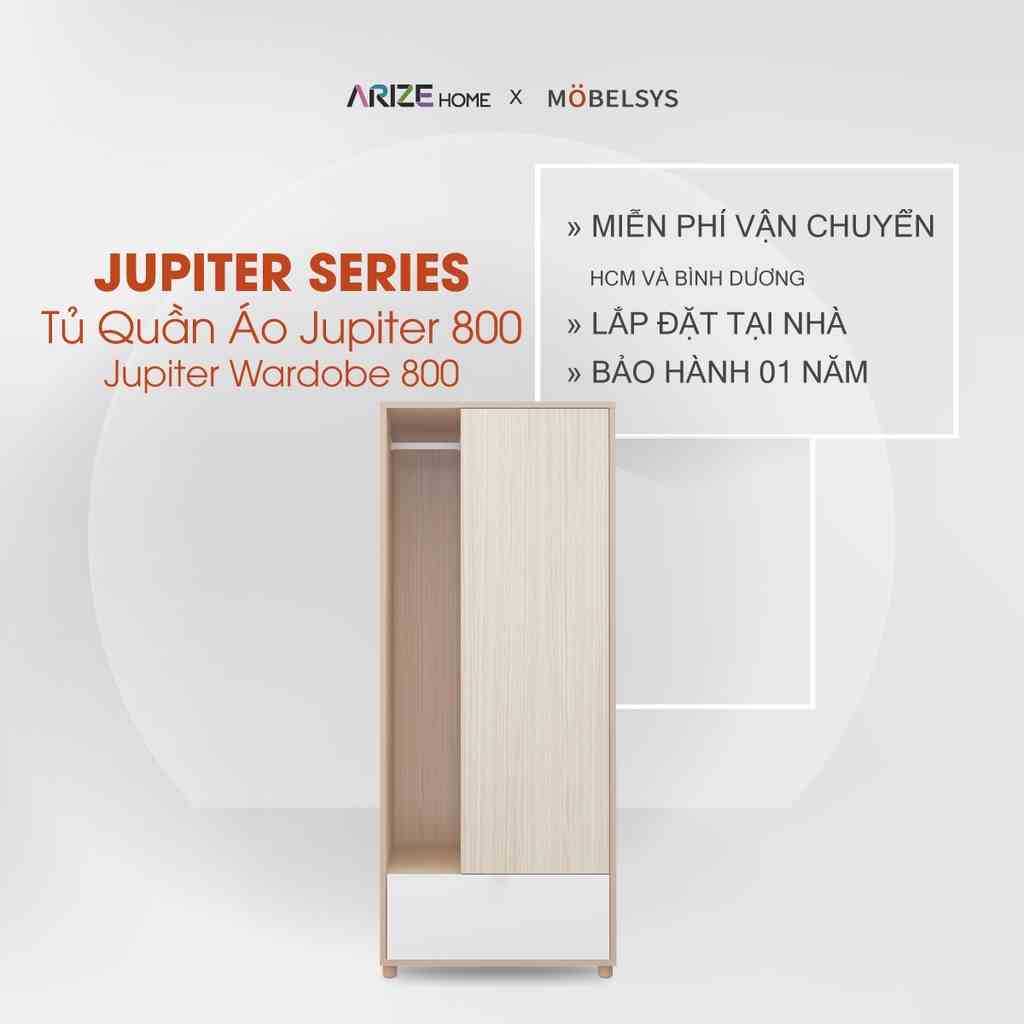 [Mã BMLTB200 giảm đến 100K đơn 499K] Tủ Quần Áo Gỗ Tối Giản ARIZE Mobelsys Jupiter Wardrobe 800