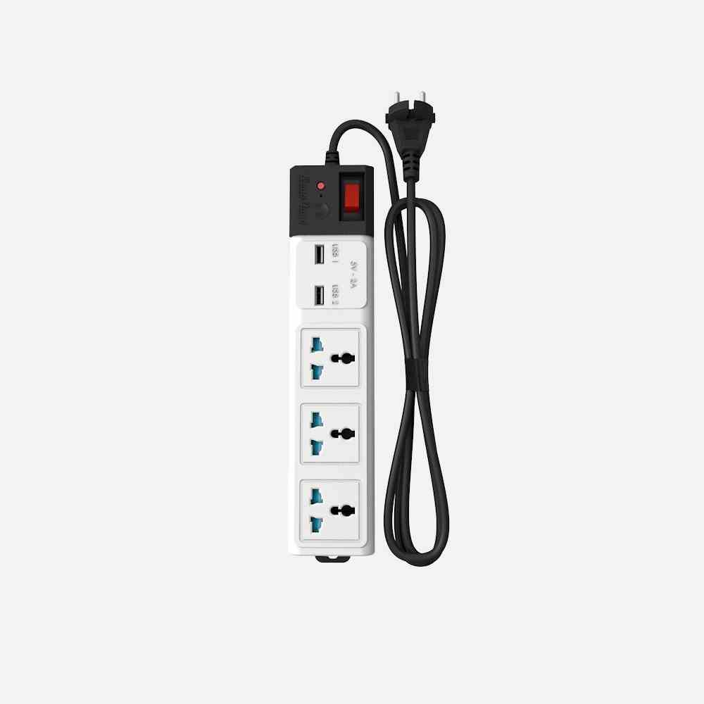 Ổ Cắm Đa Năng Chống Giật Rạng Đông Tích Hợp 2 Cổng USB 5V 2A Sạc Cho Điện Thoại OC04.USB 3C/3M/10A