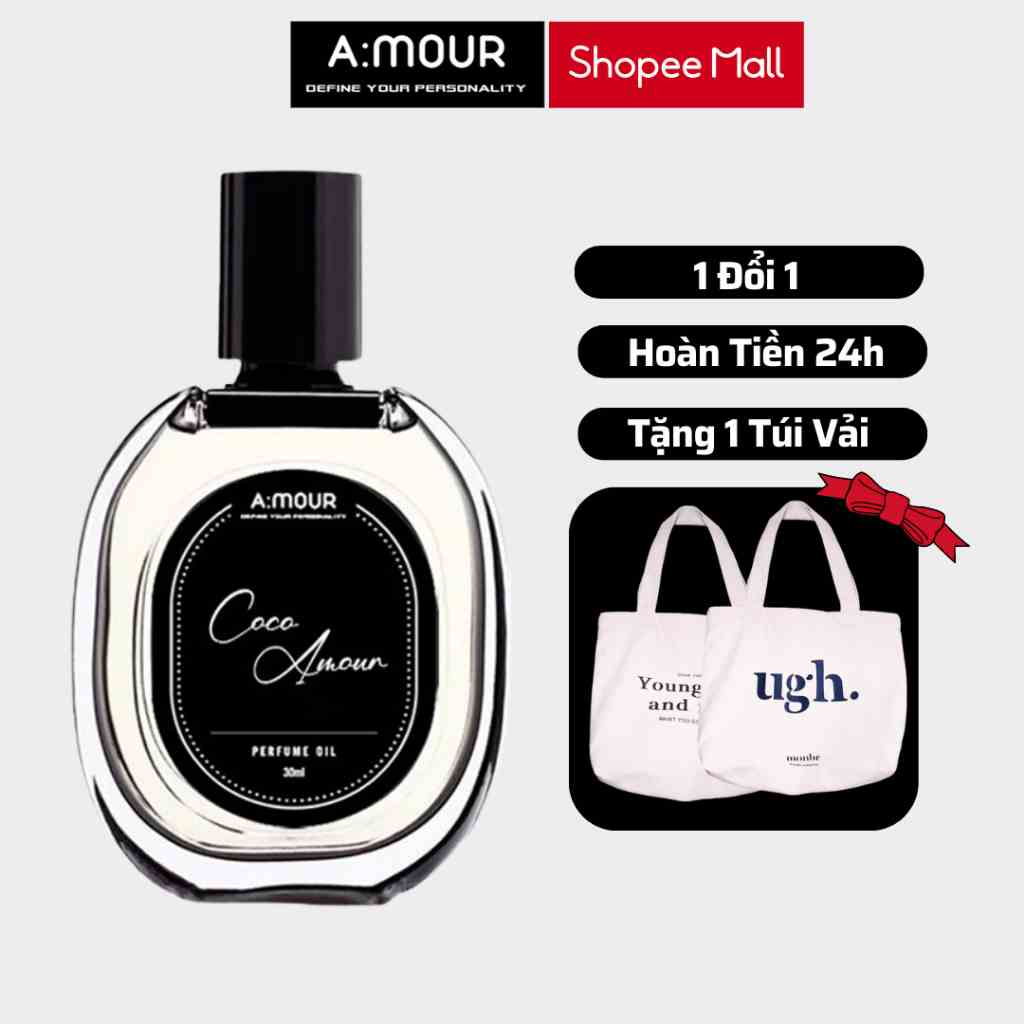 Tinh Dầu Nước Hoa Nữ Coco Amour Nguyên Liệu Nhập Pháp Hương Thơm Quyến Rũ, Ngọt Ngào 30ml - Dạng Xịt